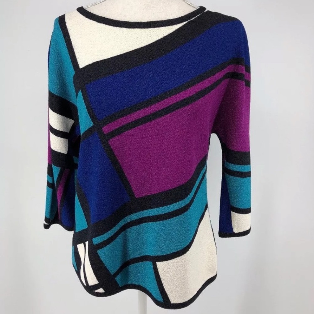 St John Collection Abstract Sweater